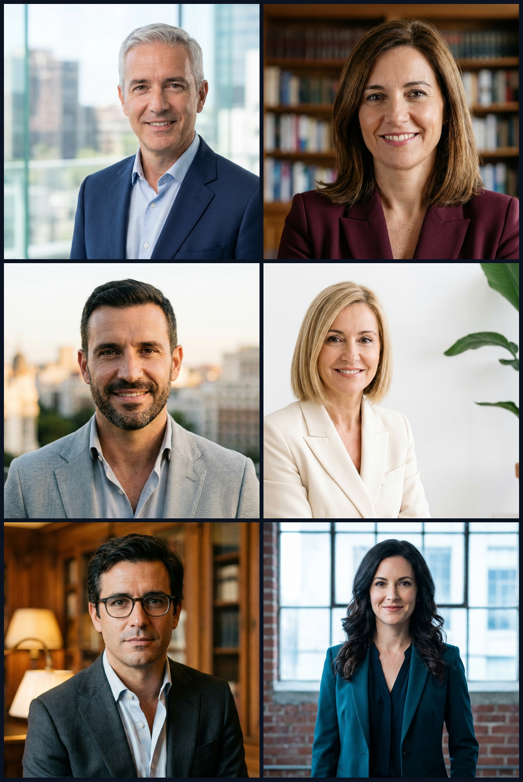 Directivos y directivas — 6 perfiles