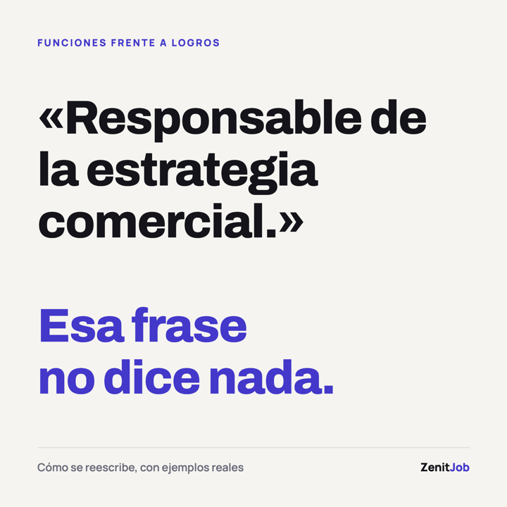 «Responsable de la estrategia comercial de la compañía.»